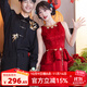枝己新中式秀禾服新娘2025新款結婚禮服訂婚衣服女回門(mén)出閣服敬酒服 HF058(贈隨機腰帶1條) M