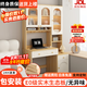 萌幻特斯實(shí)木書(shū)桌書(shū)架組合書(shū)柜一體簡(jiǎn)約寫(xiě)字桌家用電腦桌多功能臥室床邊柜 【胡桃配白色】60*50*180+40邊柜 【0元安裝】