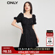ONLY萊卡面料泡泡袖短款滿(mǎn)印牛仔連衣裙女|123242013 J09 深牛仔灰色 S (160) 80A