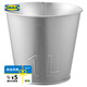 宜家（IKEA）AKERBAR阿克巴裝飾桌面花盆筆筒收納桶鐵皮小圓筒 裝飾用花盆電鍍12cm