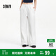 森馬（Semir）休閑褲女吸濕速干格子闊腿褲2025夏季撞色長(cháng)褲運動(dòng)風(fēng)109325127006