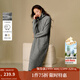 茵曼2025秋冬女裝新款格雷系高領(lǐng)針織連衣裙慵懶風(fēng)顯瘦長(cháng)款裙子 深灰色 M