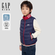 GAP男童秋季款logo撞色立領(lǐng)輕羽絨馬甲兒童裝背心805263 海軍藍 150 cm(12-13歲)亞洲尺碼