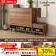 CATHYLOUTTE德國品牌實(shí)木框架家用鞋柜換鞋凳入戶(hù)大容量一體組合玄關(guān)靠墻鞋架 胡桃色0.95米三門(mén)三抽+換鞋凳