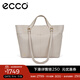愛(ài)步（ECCO） 中號托特包 大容量手提單肩輕奢牛皮女包 9107829 HL 灰褐色910782990387 中包