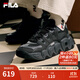 斐樂(lè )（FILA）男鞋可頌面包鞋老爹鞋運動(dòng)鞋秋新款厚底休閑鞋 黑/影黑灰-BC 41