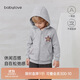 babylove男女寶寶外套春秋款純色百搭上衣兒童連帽運動(dòng)服星星夾克