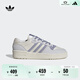 adidas RIVALRY LOW休閑籃球運動(dòng)板鞋女子阿迪達斯官方三葉草   粉白/銀灰紫羅蘭/符點(diǎn)灰   37
