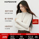 紅袖100%綿羊毛針織衫2025冬季新款女裝【天衣無(wú)縫】半高領(lǐng)百搭上衣 本白001 L