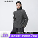 sdeer圣迪奧女裝羅紋高領(lǐng)條紋不規則寬松毛衣S21483542 深灰/97 S/160