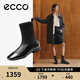 愛(ài)步（ECCO）25年冬季新款簡(jiǎn)約低跟法式瑪麗珍彈力靴羊皮 舞悅244403 黑色38