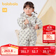巴拉巴拉童裝寶寶外出連體衣羽絨服新生兒哈衣嬰兒冬裝萌男童女童兒童 咖色調00355-白鴨絨 80 cm-充絨量93g