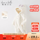 戴維貝拉（DAVE＆BELLA）嬰兒連體衣女寶寶滿(mǎn)月服幼童衣服保暖冬裝小童爬服新生兒外出服 米白 80cm （建議身高73-80cm）