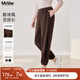 MsShe【運動(dòng)防風(fēng)束腳衛褲】大碼女裝2025秋裝胖mm寬松顯瘦長(cháng)褲子 拿鐵色現貨 2XL