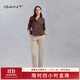 GANT/甘特春季新款女士美式潮流舒適通勤純色簡(jiǎn)約百搭九分休閑褲 277沙黃色 36