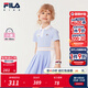 FILA斐樂(lè )兒童童裝針織裙2025年秋季新款女小童網(wǎng)球運動(dòng)連衣裙 清涼紫-PU 130