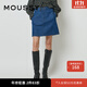 moussy新品簡(jiǎn)約百搭A字牛仔半身裙短裙女010FS711-05 110藍色 S 00001