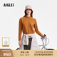 AIGLE【25年秋季新品】艾高搖粒絨半拉抓絨衣女士戶(hù)外保暖外套運動(dòng)長(cháng)袖 BS831摩卡棕黃 38