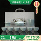 講茗堂天青汝窯茶具套裝送禮品物長(cháng)輩領(lǐng)導客戶(hù)男士生日升職退休喬遷 CL中國汝瓷禮盒汝窯茶壺藍