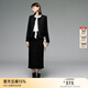 顏域小香風(fēng)包臀裙女裝2025新款秋冬裝顯瘦氣質(zhì)黑色毛呢半身長(cháng)裙子 黑色1 L/40
