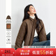 梵希蔓美拉德菱格棉服女2025冬季新款夾棉保暖設計厚外套短款棉衣 M9378 咖啡色 L