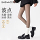 拾襪記波點(diǎn)黑色光腿神器女秋冬加絨黑透膚連褲襪防勾絲顯瘦單層打底褲襪