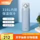 膳魔師（THERMOS）保溫杯大容量男女不銹鋼杯子學(xué)生水杯車(chē)載便攜可定制TCMD 銀灰藍 500ml