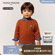 Teenie WeenieKids小熊童裝25年新款秋冬男女寶寶簡(jiǎn)約百搭絞花毛衣 橘色 100 cm