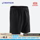 迪卡儂運動(dòng)短褲夏季男透氣寬松三分褲棉滌短褲純色健身短褲M(mǎn)SGS_ 黑色基礎款 L