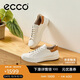 愛(ài)步（ECCO） 夏季牛皮系帶休閑板鞋 柔酷7號男鞋470824 白色/棕色42 HL