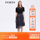 PORTS寶姿女裝夏季時(shí)尚“星海格紋”百褶拼接半身裙SM8S016MPP078 星際藍 M (6)
