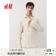 H&M男裝襯衫2025夏季新款時(shí)尚長(cháng)袖標準版型亞麻混紡襯衣1256945 淺米色 M 175/100