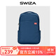 SWIZA百年瑞士雙肩包男士商務(wù)旅行出差14英寸筆記本電腦包防潑水尼龍布 華爾街 藍色
