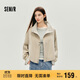 森馬（Semir）外套女秋季花苞拼接格子寬松立領(lǐng)2025風(fēng)文藝通勤夾克10A525108004