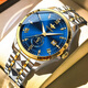 勞力士王子瑞士名牌手表男士機械表自動(dòng)商務(wù)防水夜光時(shí)尚鎢鋼帶男表品牌十大 R3265間金藍面 終身質(zhì)保 42mm