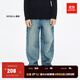 little MO&Co.little moco童裝24春裝新款男女童純棉牛仔褲直筒長褲KBD1JENT02 牛仔藍色2 160 160/64