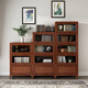 （savannah furniture） 美式組合書(shū)柜置物架防塵玻璃門(mén)落地整 四層80*38*164cm