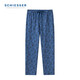 舒雅（Schiesser）男士純棉柔軟親膚透氣家居長(cháng)褲睡褲 午夜黑 L