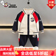 奧特曼衣服童裝男童套裝秋裝棒球服男寶寶春秋冬季兒童小男孩運動外套潮 熱售藏青色 【外套+褲子】 120 cm 【建議身高115cm左右】