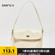 三?？姘募卷n系老錢(qián)風(fēng)簡(jiǎn)約翻蓋腋下包休閑女包502363 象牙白 大