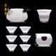 石茗堂品牌高檔大師羊脂玉白瓷功夫茶具套裝家用泡茶禮盒禮送長(cháng)輩領(lǐng)導父 冰種玉瓷側把壺茶具套裝