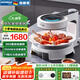 德國寶（German Pool）室內無(wú)煙電燒烤爐家用烤肉電烤盤(pán)商用自動(dòng)旋轉烤爐烤肉烤串機照燒爐電燒烤機 80-280℃調溫KQB-415 珍珠白高配版【陶瓷油烤盤(pán)+多功能套裝】 1層