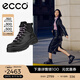 愛(ài)步（ECCO）休閑鞋女 女士高幫厚底增高牛皮休閑鞋 蹤跡220703 HL 黑色22070351052 39