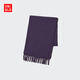 優(yōu)衣庫女裝souffle yarn舒芙蕾?lài)?5秋冬新款479241 79 深紫色 均碼(210 × 40 cm)