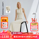朗姿三醋酸Basic衣櫥無(wú)袖輕禮服連衣裙夏新款法式長(cháng)裙子 白色 M