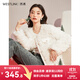 西遇小香風(fēng)外套女年冬季新款毛絨短款棉服環(huán)保皮草毛毛外套女 米白色 S
