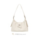OMI歐米高級感小眾hobo包新款腋下包包女士羊紋植鞣皮單肩斜挎包真皮 白色