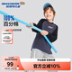 Skechers斯凱奇男女童長(cháng)袖T恤秋冬季打底衫大童寬松衛衣運動(dòng)上衣L125K006 碳黑/0018 170