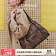 簡(jiǎn)·佰格（JONBAG）擦色公文包百搭托特包hobo流浪包單肩包大容量通勤質(zhì)感送女友禮物 擦色棕【可放14寸筆記本】 大包