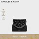 CHARLES&KEITH鏈條單肩腋下托特包流浪包包女包女友生日禮物CK2-20671559 Noir黑色 M